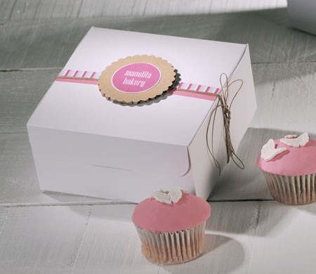 Cupcake-Box mit rosa...